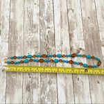 J.O.A. Rivers Dyed Turquoise/Amber Glass Necklace Photo 5