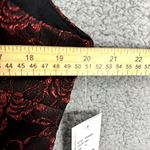 Donna Ricco  Sheath Dress Black Red Floral 3D Rose Dark Feminine Romantic Size 14 Photo 4