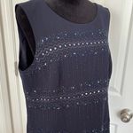 R & M Richards Dark Navy Embellished Evening Top Photo 9