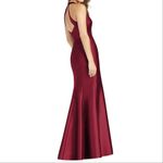 Alfred Sung  D761 V-Neck Halter Satin Trumpet Gown Photo 1