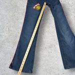 Vtg Y2K Ecko Red Deadstock Low Rise Split Flare‎ Jeans Embroidered Patch Sz 9 Blue Photo 5