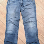 7 For All Mankind Jeans Womens 27 A Pocket Cropped Capri Crop Denim Distressed Photo 0