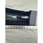 Almost Famous Capri Jeans Size 7 Distressed Cuffed Hem Fringe Detail Whistering Photo 6
