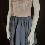 Anthropologie Maeve Blue & Gray Floral Strapless Mini Dress (4) Photo 0