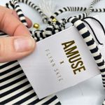 Flynn Skye Amuse X  Black White Striped Triangle Bikini Womens XS Halter Top Swim Photo 1