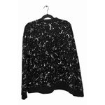 Zelos  Black White Paint Splatter Sweatshirt Active Wear Loung wear size XLT Photo 1