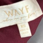 WAYF  The Mia Lace Trim Front Slit Gown In Cabernet red burgundy black size XS Photo 3