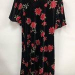 Draper James  RSVP black velvet floral short sleeve dress xs w/pockets Photo 0