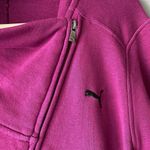 Puma  sz L fuchsia‎ pink diagonal zip sweat coat Photo 3