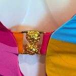 Trina Turk  Lilleth Halter Plunge Multicolor One Piece Swimsuit Size 12 NEW Photo 6