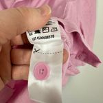 Buffalo David Bitton Pink Linen Blend Short Sleeve Button Up Shirt Boxy Relaxed Photo 9