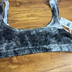 Good American Grey Tie Dye Bikini Top Size 3/4 L / XL Textured Ribbed Gray NWT Photo 1