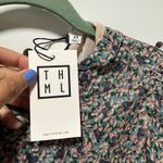 NWT THML Dark Floral Pattern Mini Dress Size Extra Small Black Photo 2