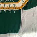 Vintage JCPenney green yellow knit sweater grandpa style Photo 5