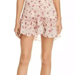 The East Order  Lila Ruched Floral-print Mini Dress In Blush‎ Rose Print Medium Photo 0