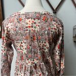 Vintage 90s Patchwork Floral Babydoll Dress Small Tan Photo 6