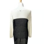 Apt. 9  black white colorblock netting sweater L Photo 2