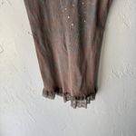Daytrip  Y2k Tank Top Womens Small Brown‎ Lace Trim Ribbed Sleeveless Boho Photo 2