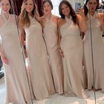 Anthropologie BHLDN Ruby Twist Halter Satin Gown Photo 5