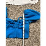 ZARA puff sleeve crop top blouse bundle cottagecore white and blue women’s S Photo 6