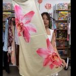 Boutique 9 Cream Pink Asymmetrical Maxi Dress Photo 0