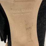 Miu Miu Dark Grey and Black Wool Open Toe Ankle Boots Booties Size 37 US 7 Photo 9