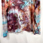 Time and Tru Plus Size 2X Top Handmade Tie Dye Long Sleeve Earthy Blue Boho 628 Photo 5