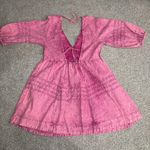 Free People  Pink Denim Dress Mini Photo 2