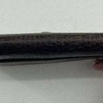 Ralph Lauren Vtg Lauren  Wallet Croc Embossed Brown Leather Checkbook Pocketbook Photo 3