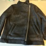Loft women’s winter jacket size XL black off center zipper waist neck bu… Photo 9