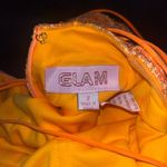 Glam Orange Sequin Prom Dress Photo 2