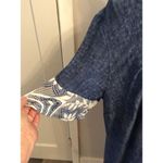 Ellen Wever Midi Dress Plus size 2x Soft Denim Color Lace Print Blue Photo 4