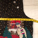 Karen Scott Funky  Vintage Plus Size Black red Christmas Snowman festive vest tie back ugly sweater Size 2X - measurement in pics Photo 4