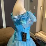 Women’s Fairy Tale Prom Party Dress with Corset back Size 2 NWT Blue Photo 7