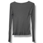 Cloth & Stone XS Gray Ribbed Long Sleeve Modal Blend Stretch Top Minimalist Soft Photo 2