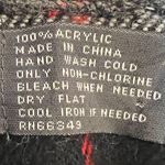 Women’s Black, Red & White Plaid Wrap/Shawl Black Photo 2