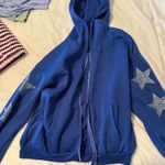 Blue Hoodie with Star Accents Photo 0