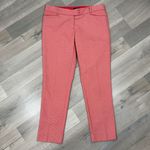 The Limited  Printed Herringbone Knit Ankle Crop Pants Coral Red Size 4 Photo 2