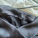 ZARA Black Satin Slip Dress Photo 2