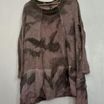 Cherishh Made Italy Top Brown and Pink tones made with Angora and Silk blends. Size M Photo 0