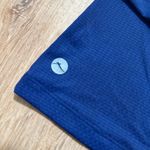 Gottex X by  | Navy Blue Long Sleeve Sheer Textured Quarter Zip Pullover, L Photo 5