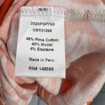 Universal Standard Floral Pima Cotton Modal T-Shirt Orange White 2XL (30-32) Photo 2