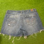 American Eagle ‎ Y2K Women’s Size 10 Baggy Distressed Blue Denim Shorts Photo 7