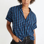 Madewell Plaid Short Sleeve Button Up Large Photo 0