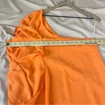 Show Me Your Mumu  Trish Vibrant Orange Chiffon  One Shoulder‎ Dress Size L Photo 12