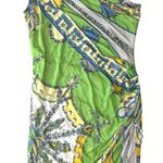 Emilio Pucci Women's 14 US Printed One-Shoulder Ruched Mini Dress Green Multi Photo 0