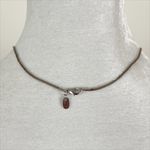 Alexa's Angels Leather Necklace with Hammered Silver Tone Heart Pendant Photo 3