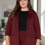 Liverpool NWOT  Boyfriend Blazer With Princess Dart Color: Bordeaux Photo 0