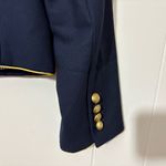 J.Crew   Lady Jacket, Navy Wool With Ruffles Size 6 Style F6066 Photo 5