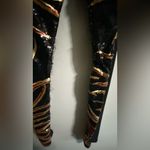 Sequence Open Back Black Red and Gold Long Sleeve Pant Bodysuit Womens Sz Small Photo 3